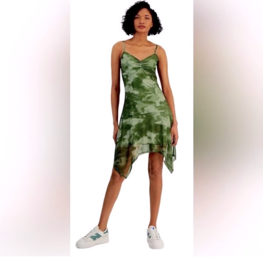 Planet Heart Green Camouflage Slip Dress NWT